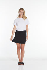 PULL-ON SKORT WITH POCKETS - Black