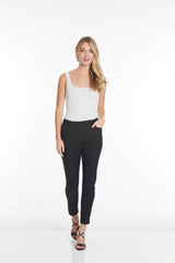 Black Pull On Ankle Pants with Real Pockets