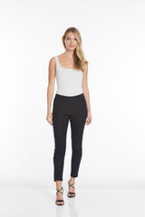 Black Pull On Ankle Pants with Real Pockets