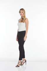 Black Pull On Ankle Pants with Real Pockets