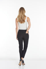 Black Pull On Ankle Pants with Real Pockets