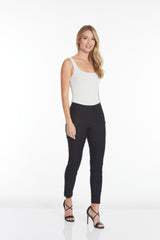 Black Pull On Ankle Pants with Real Pockets