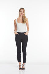 Black Pull On Ankle Pants with Real Pockets