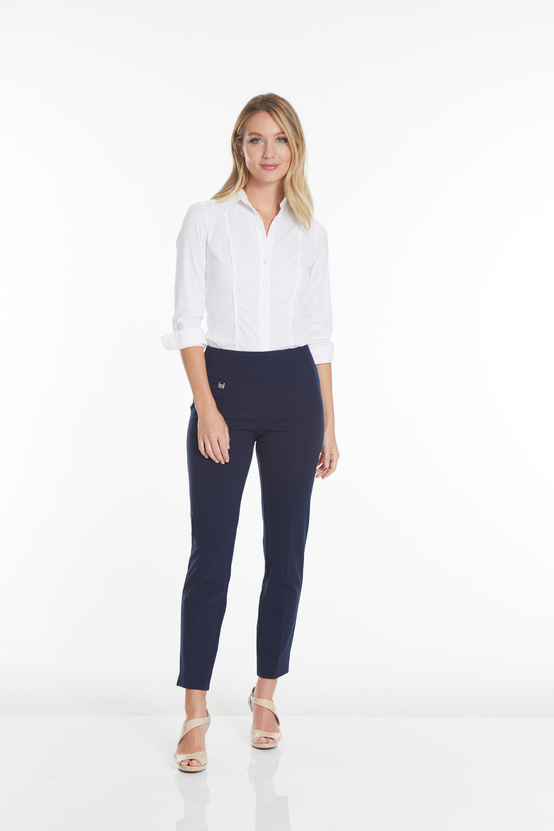 WIDE BAND PULL ON  NARROW LEG PANT - Midnight