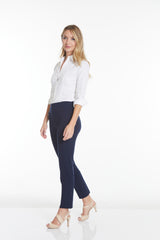 WIDE BAND PULL ON  NARROW LEG PANT - Midnight