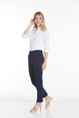 WIDE BAND PULL ON  NARROW LEG PANT - Midnight