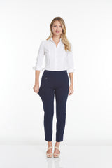 WIDE BAND PULL ON  NARROW LEG PANT - Midnight