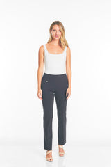 WIDE BAND PULL ON RELAXED LEG PANT - Intense Grey