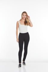 Plus Solid Ponte Legging - Black