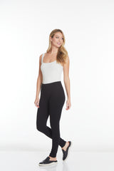 Plus Solid Ponte Legging - Black