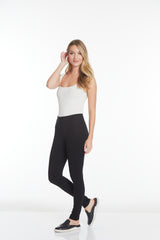 Plus Solid Ponte Legging - Black