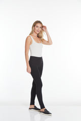 Plus Solid Ponte Legging - Black