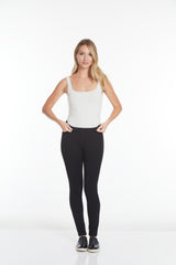 Plus Solid Ponte Legging - Black