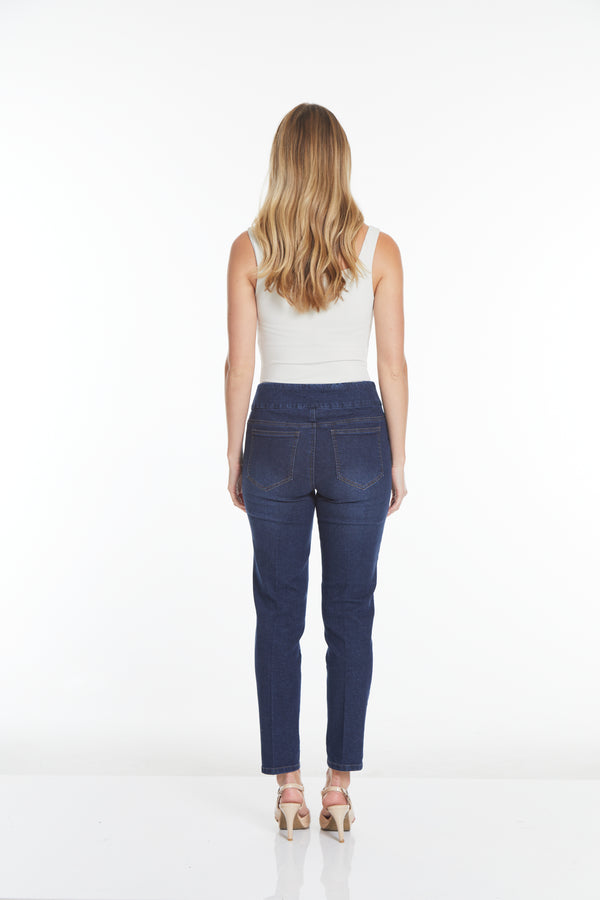 Plus Size Midnight Indigo Ankle Jeans with Pockets