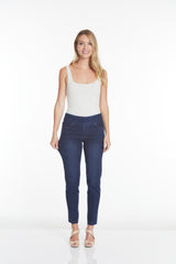 Plus Pull-On Ankle Jean with Front and Back Pockets - Midnight Indigo