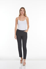 Solid Fine Line Twill Ankle Pant - Intense Gray