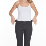 Solid Fine Line Twill Ankle Pant - Intense Gray