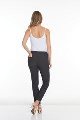 Solid Fine Line Twill Ankle Pant - Intense Gray