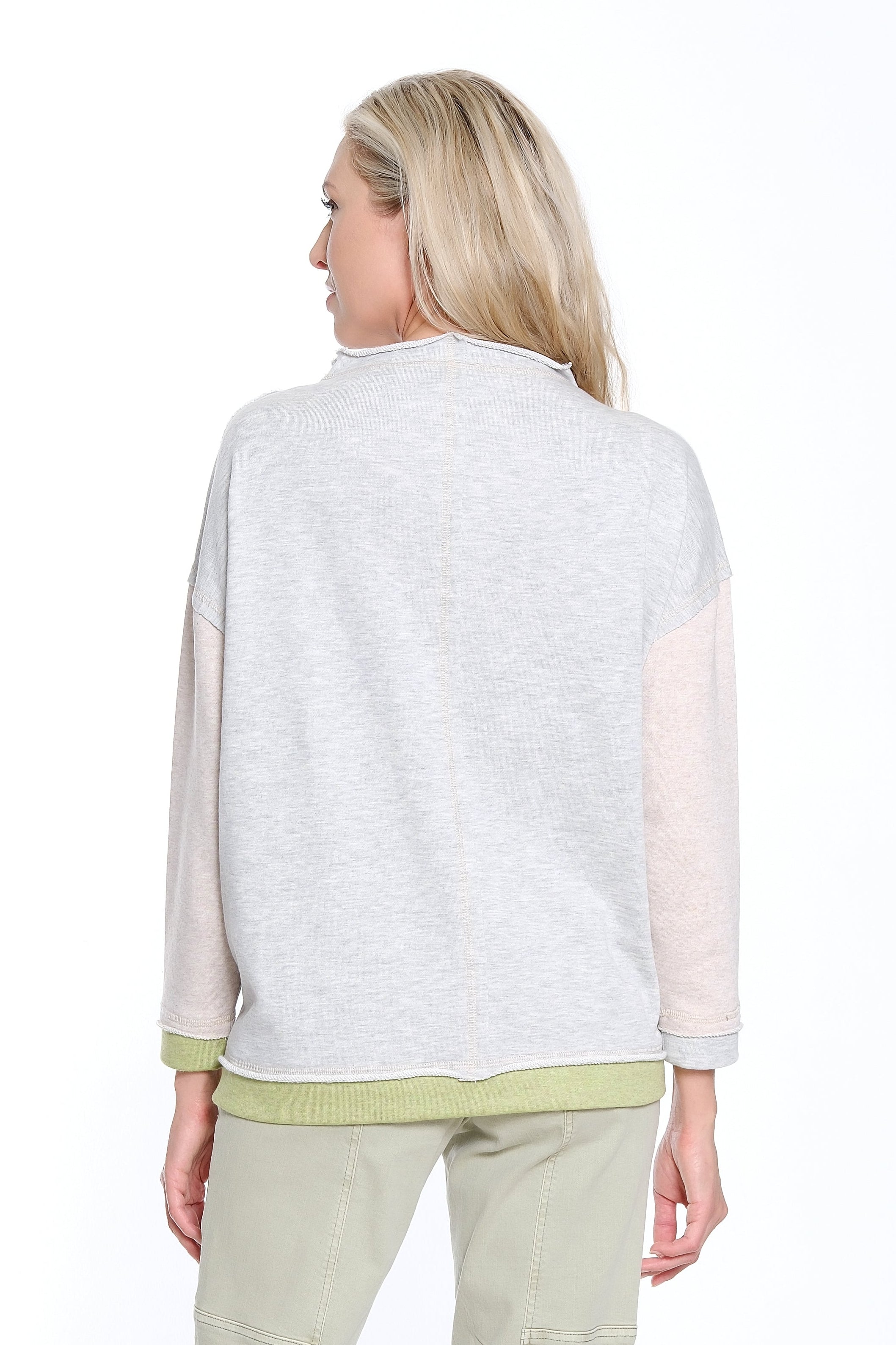 Colorblock Funnel-Neck Top - Multi