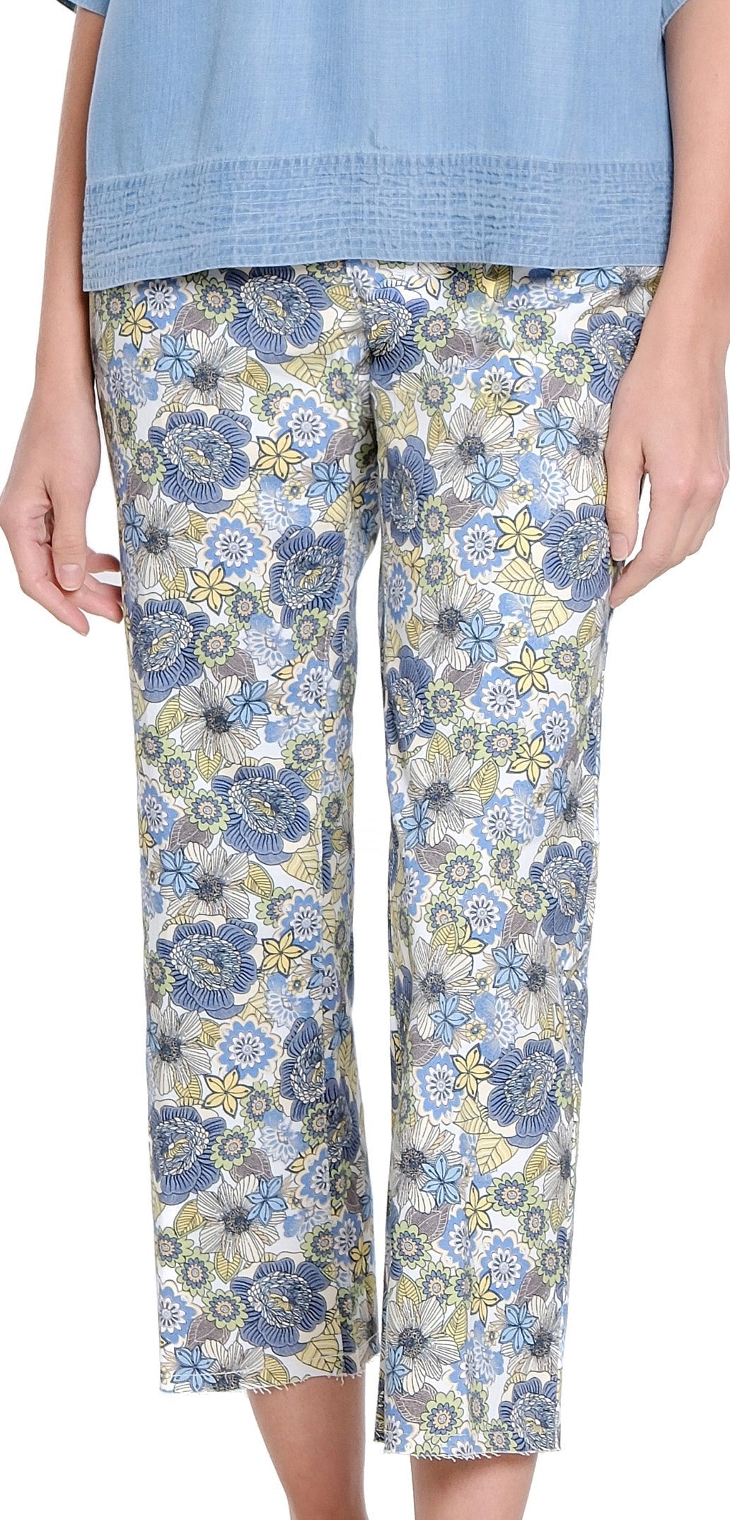 Floral Print Straight-Leg Ankle Jean - Floral Multi