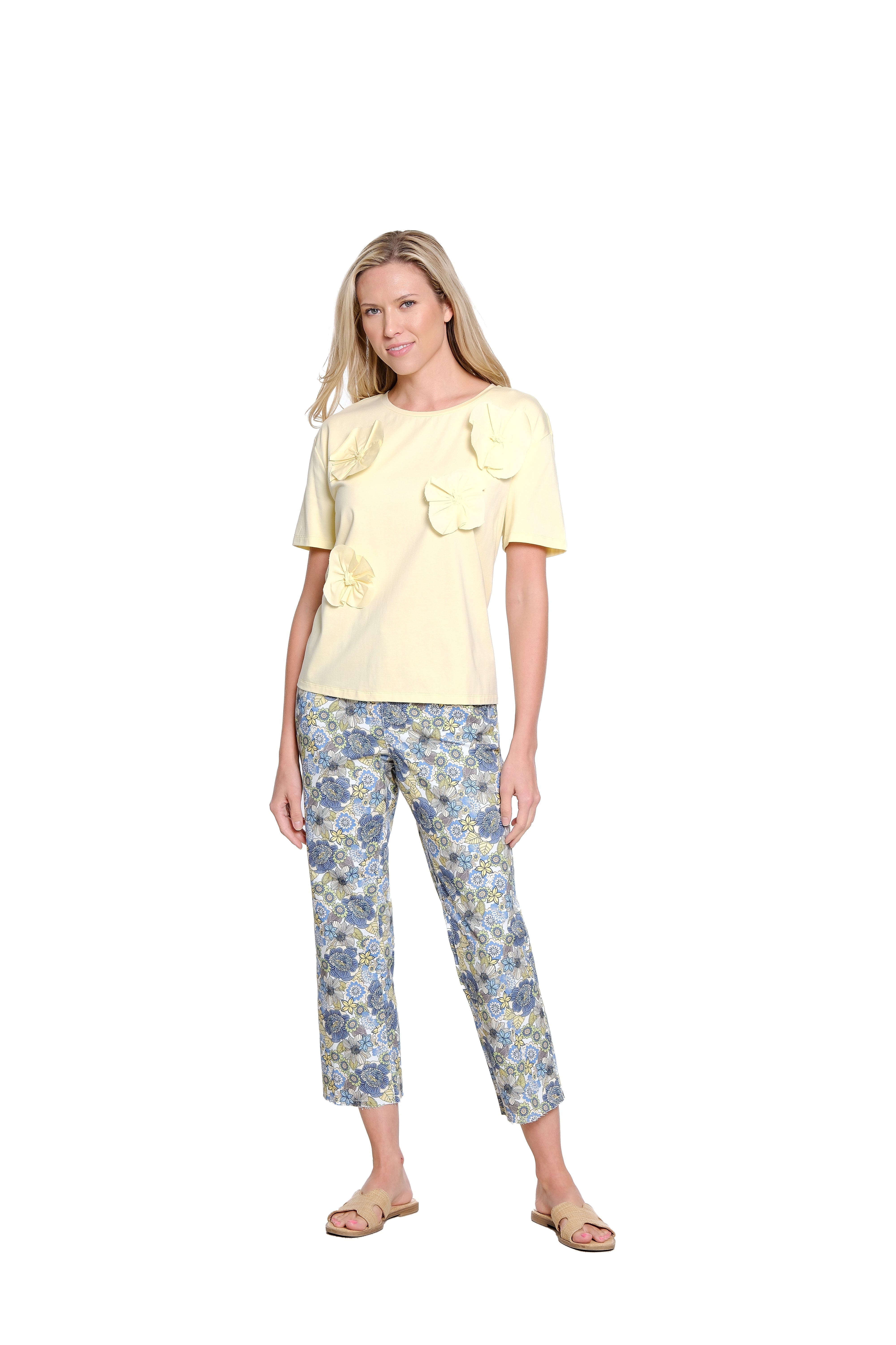 Floral Print Straight-Leg Ankle Jean - Floral Multi