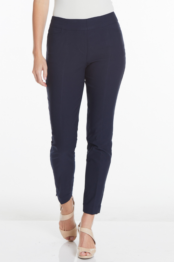 Solid Fine Line Twill Ankle Pant - Midnight Blue