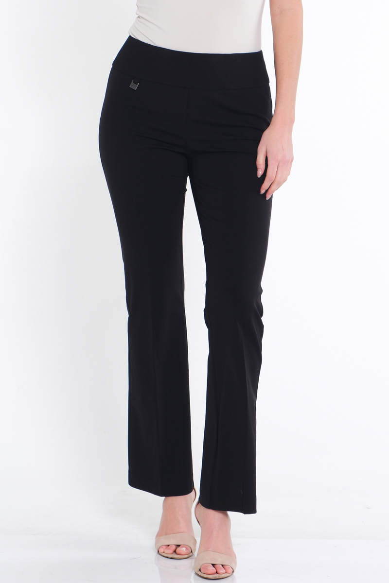 EASE-Y-FIT KNIT FLARE LEG PANT - Black