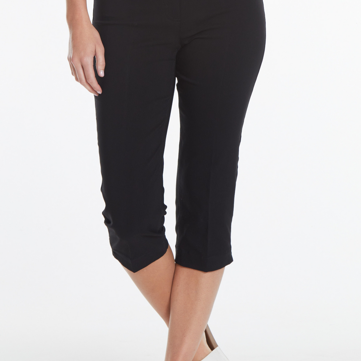 PANTALON CAPRI EN COTON MÉLANGÉ - NOIR | FR PANTALON CAPRI EN COTON MÉLANGÉ - NOIR | FR