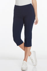 Pull On Capri Pants With Pockets - Midnight