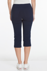 Pull On Capri Pants With Pockets - Midnight