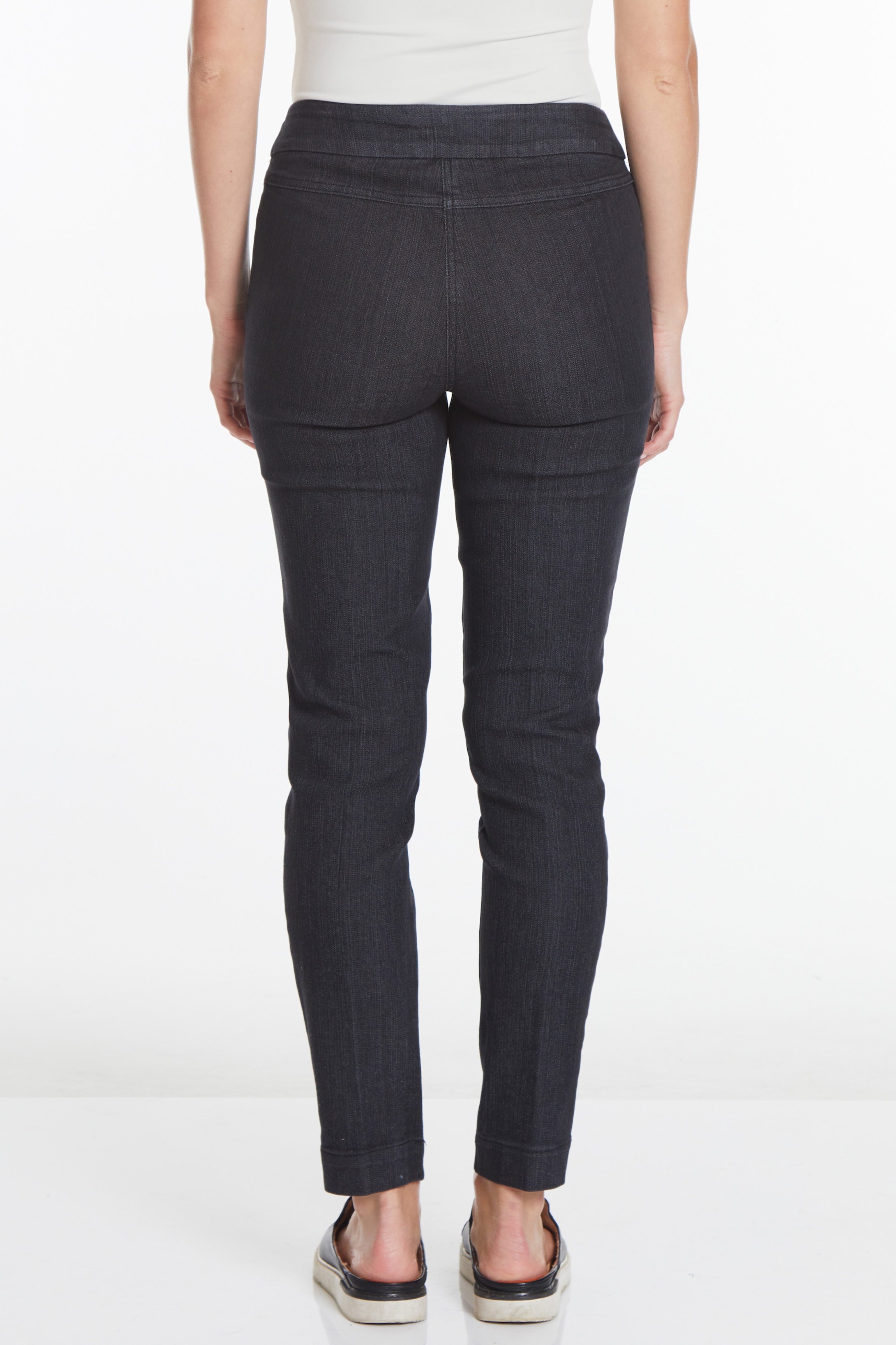 Pull-On Narrow Leg Pant - Black Denim