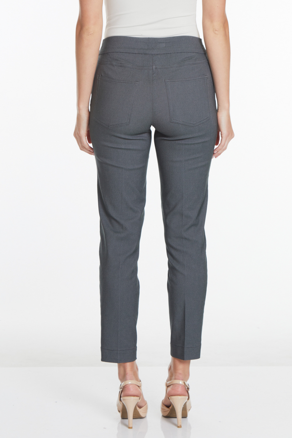 Pull-On Ankle Pant with Back Pockets - Charcoal