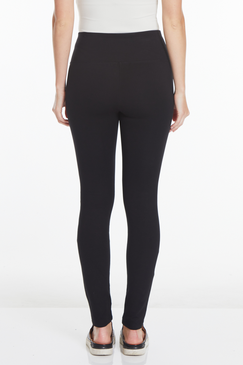 Plus Solid Ponte Legging - Black