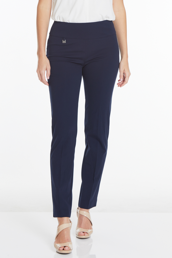 Plus Size Elastic Waist Pull On Pants - Midnight