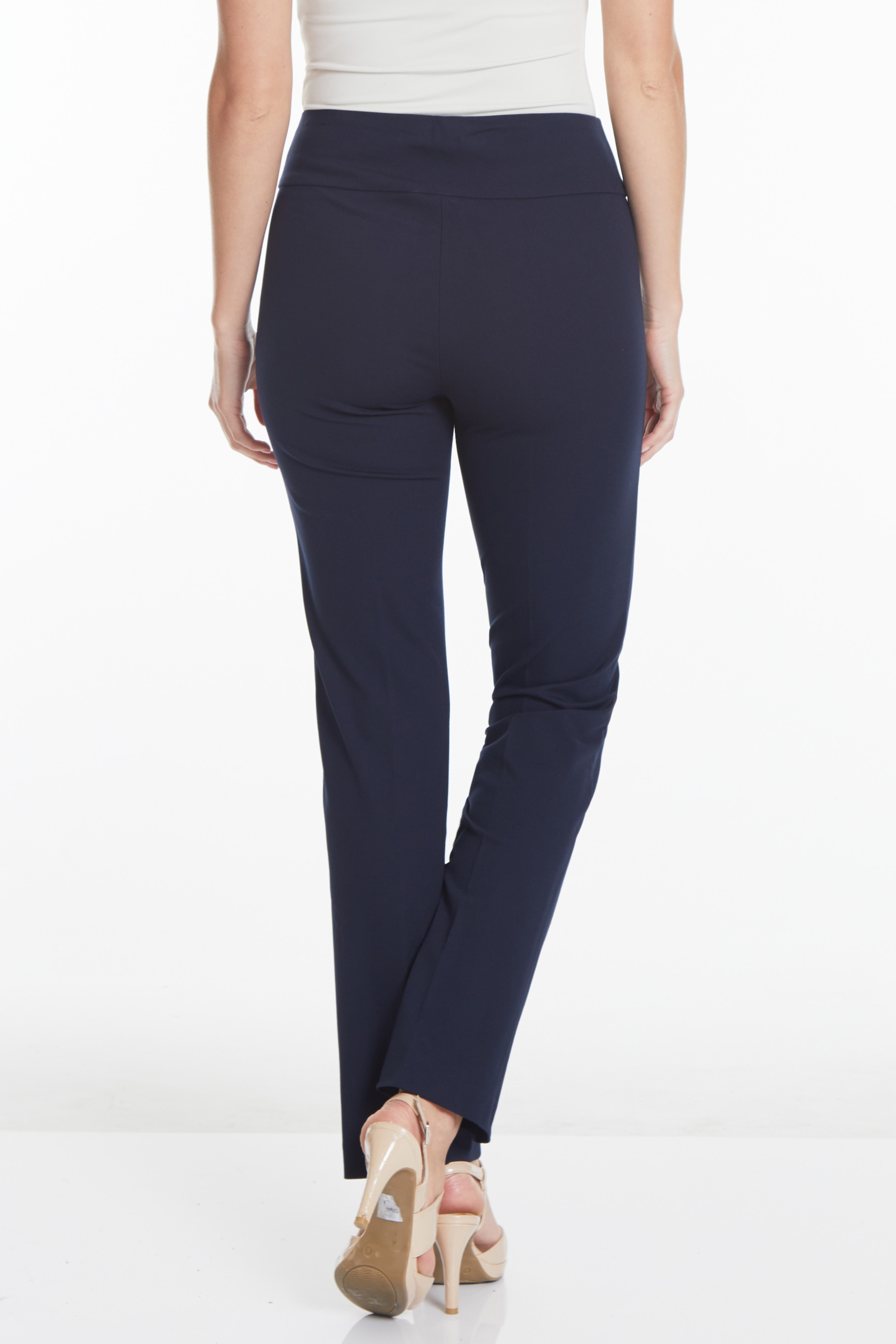 Wide Band Pull On Solid EASE-Y-Fit Knit Relaxed Pant - Midnight Blue
