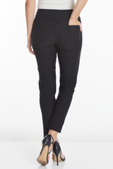 Black Pull On Ankle Pants with Real Pockets