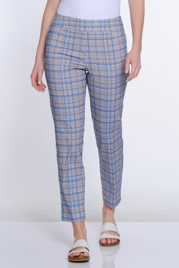 Print Ankle Pant - Plaid Multi