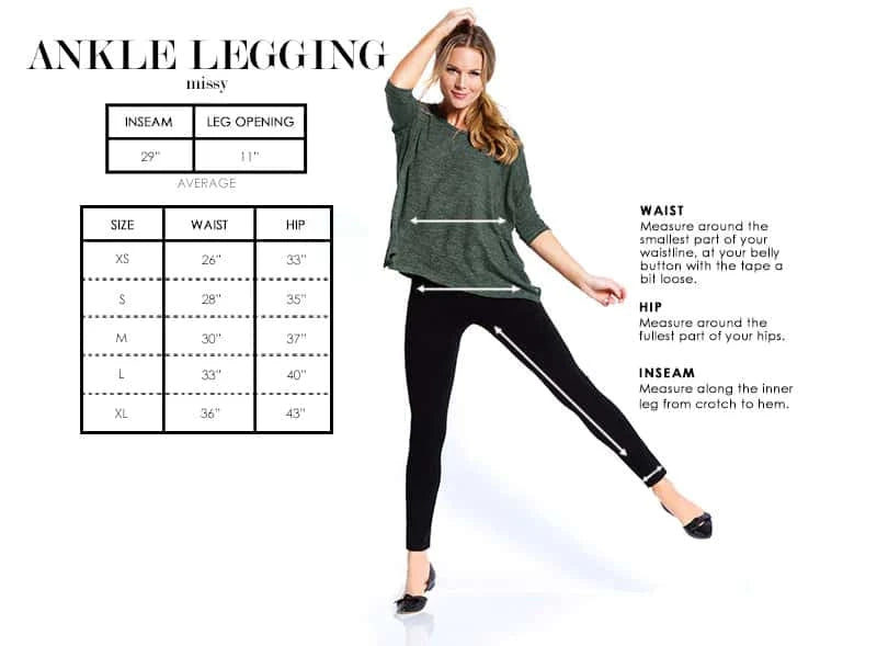 Petite Wide Band Pull-On Ankle Legging - Black