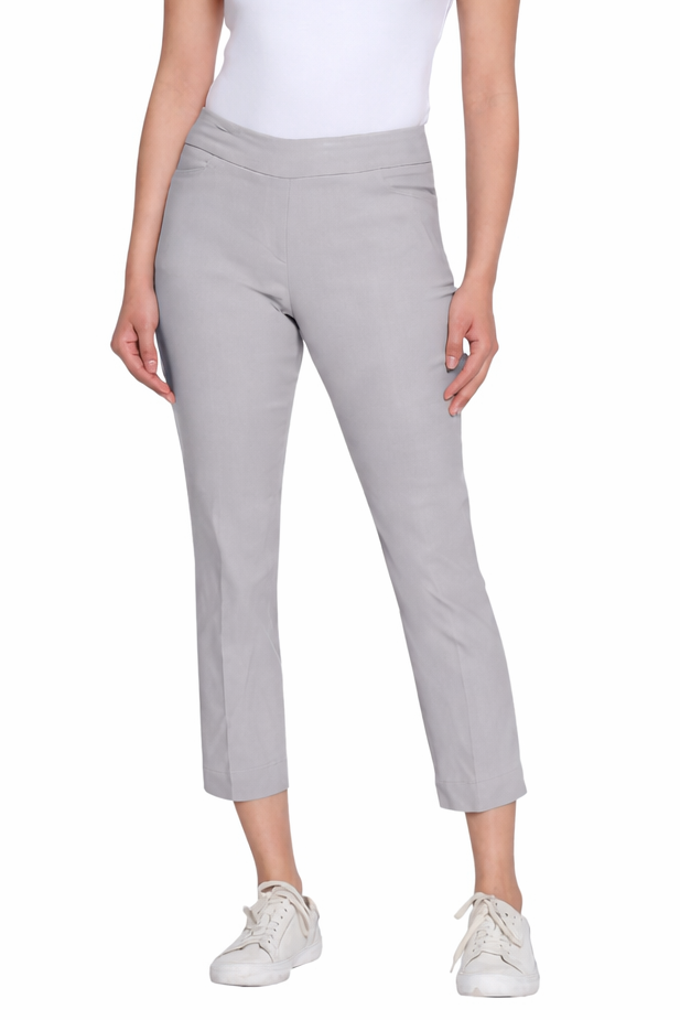 Pull-On Crop Pant With Real Front & Back Pockets - Dove Grey