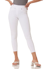 "Ultra" Pull-On Crop Jegging - White