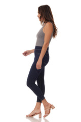 "Ultra" Pull-On Crop Jegging - Dark Indigo