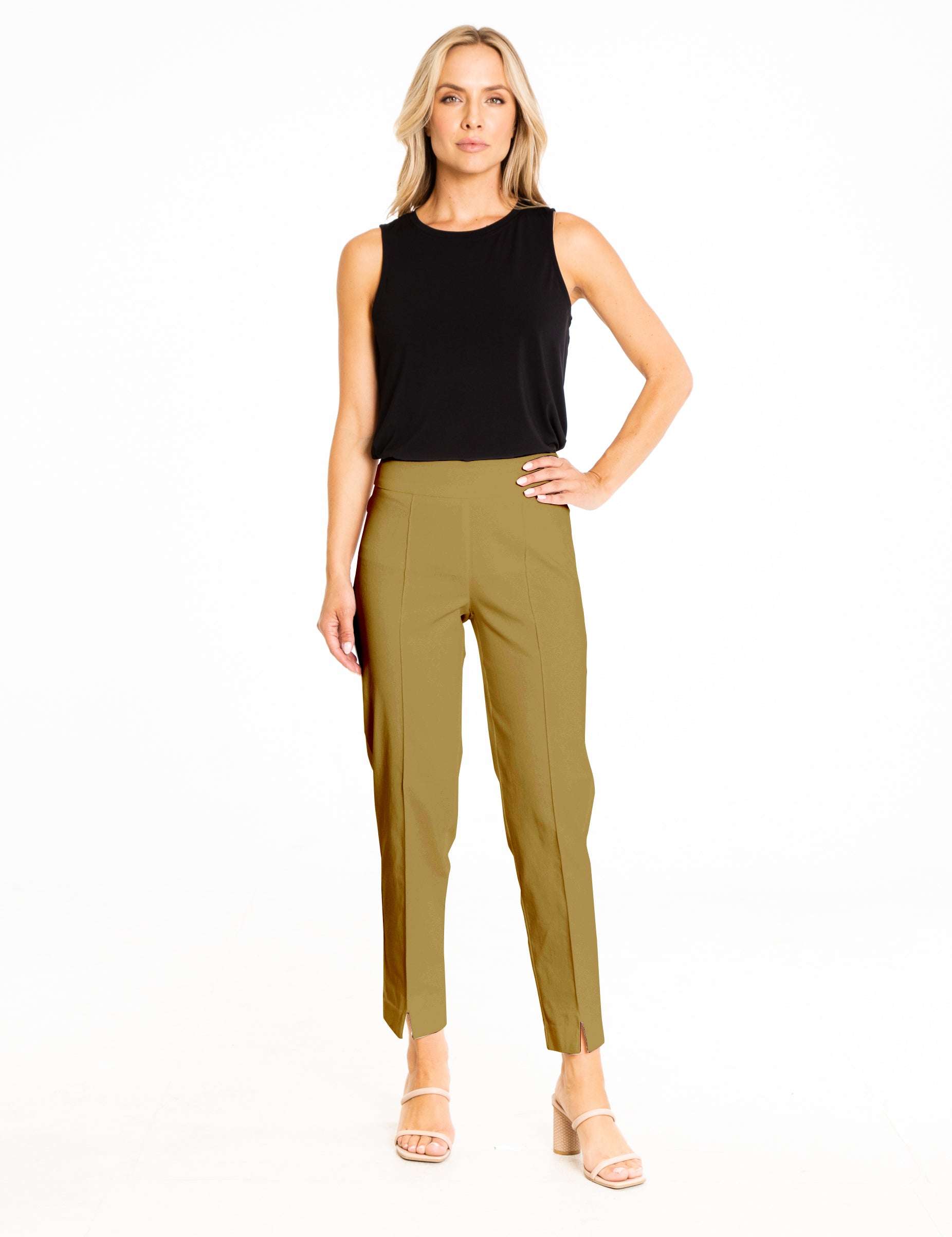 Thin Her Ankle Pants - Khaki