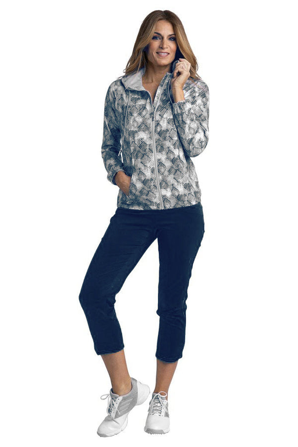 Dolphin Hem Crop Pants - Midnight Blue