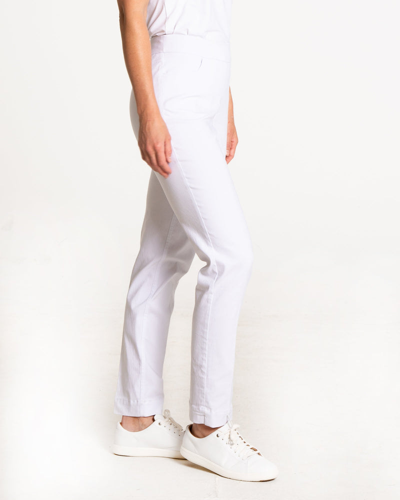 Golf Narrow Pant with Pockets - White