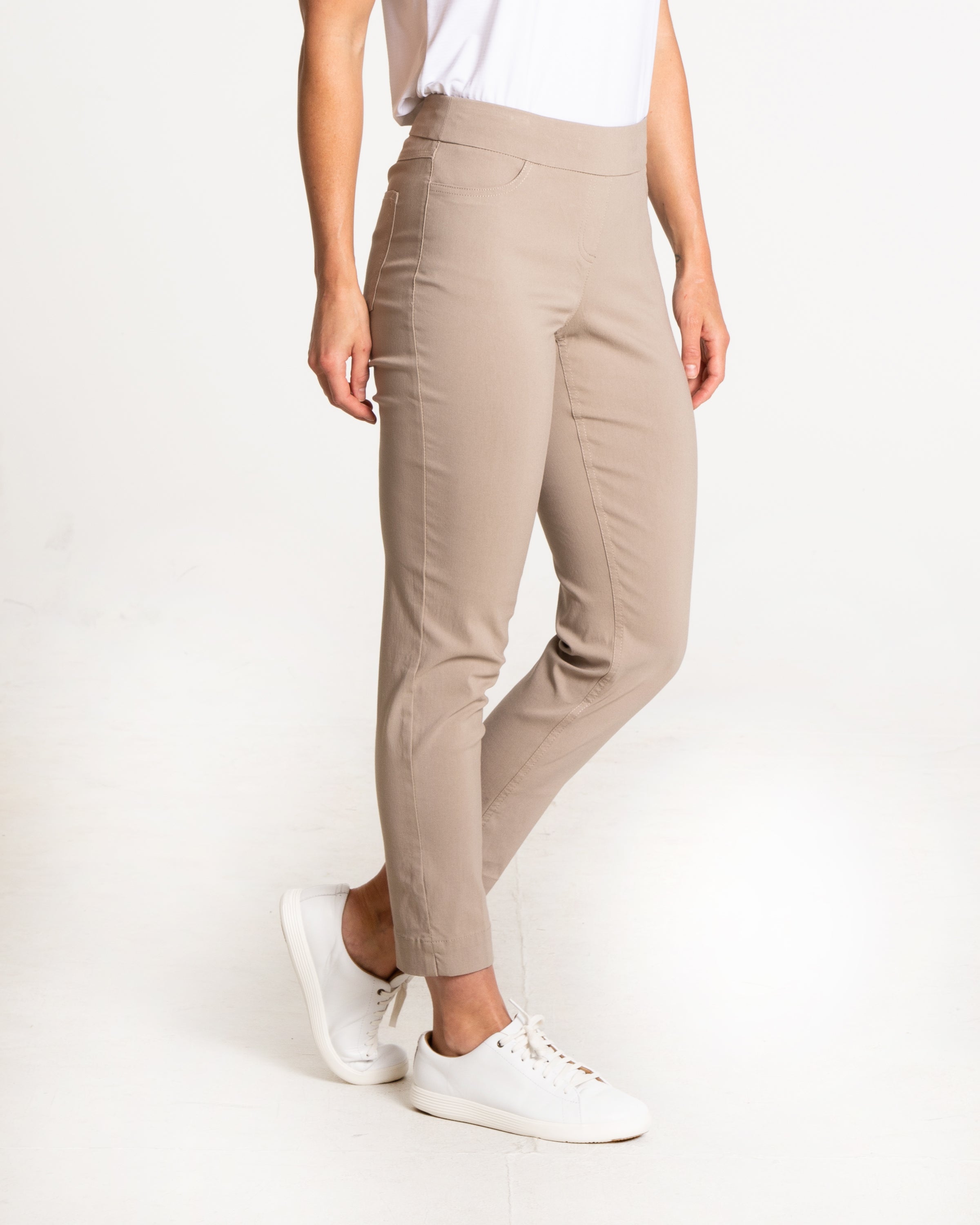 Petite Golf Ankle Pant - Stone