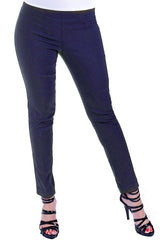Plus Pull-On Solid Narrow Leg Pant With Faux Front Pockets - Midnight