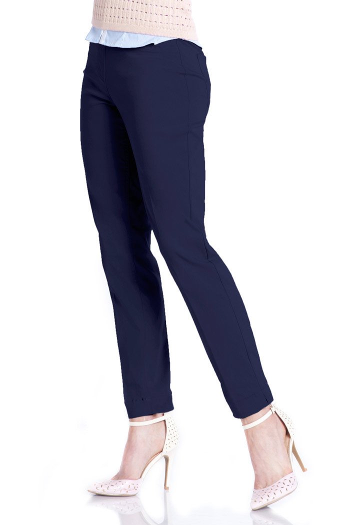 Plus Pull On Ankle Pant with Back Pockets - Midnight