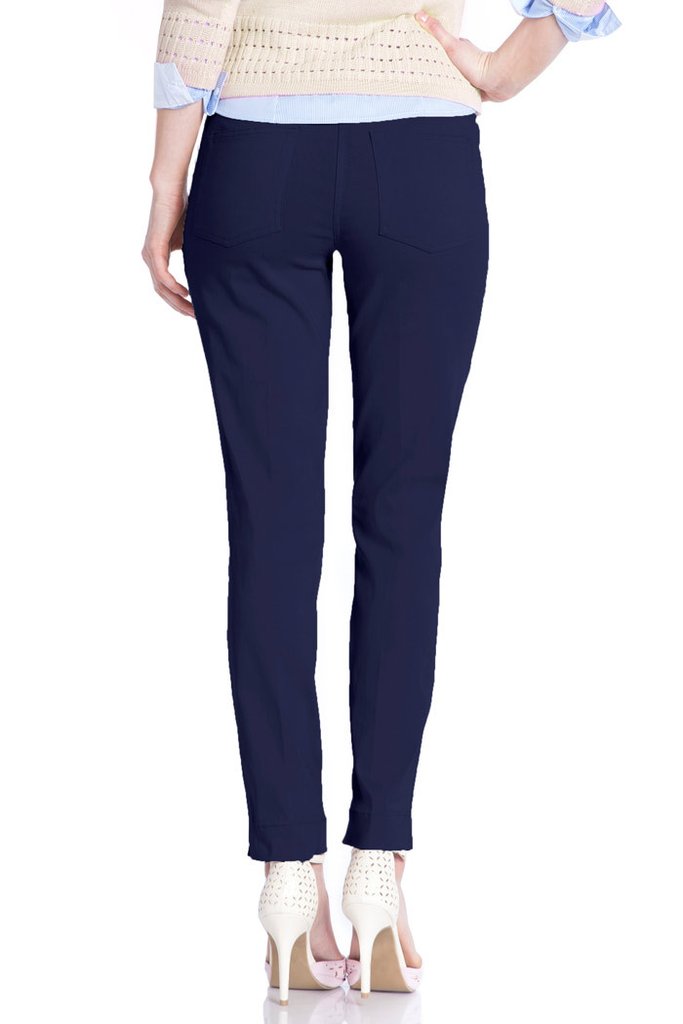 Pull-On Ankle Pant with Back Pockets - Midnight