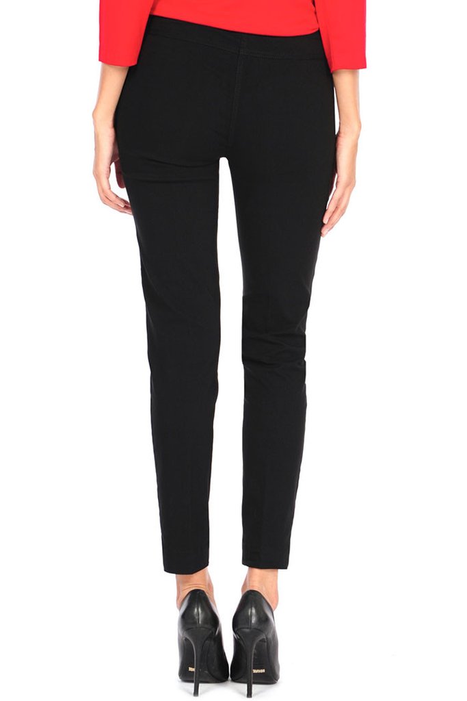 Pull-On Solid Narrow Leg Pant With Real Front Pockets - Black ...