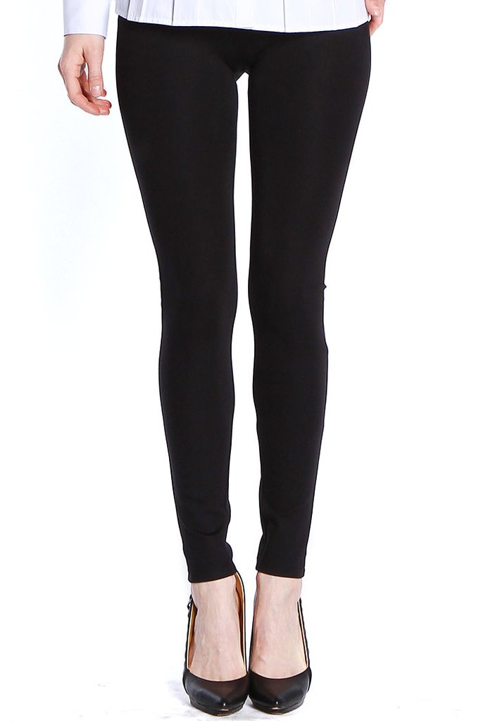 Wide Band Pull-On Ankle Legging - Black